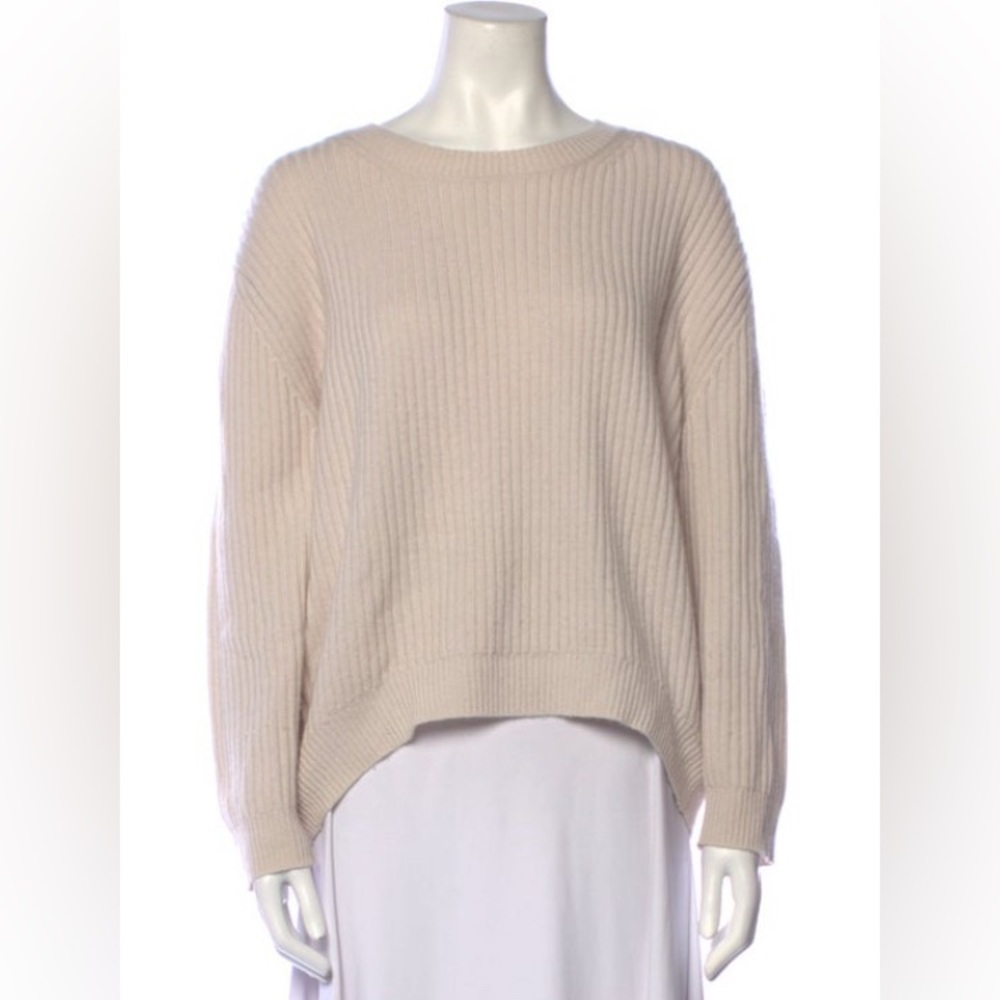 NakedCashmere 100% Cashmere Devyn Ivory Crewneck Sweater size Small